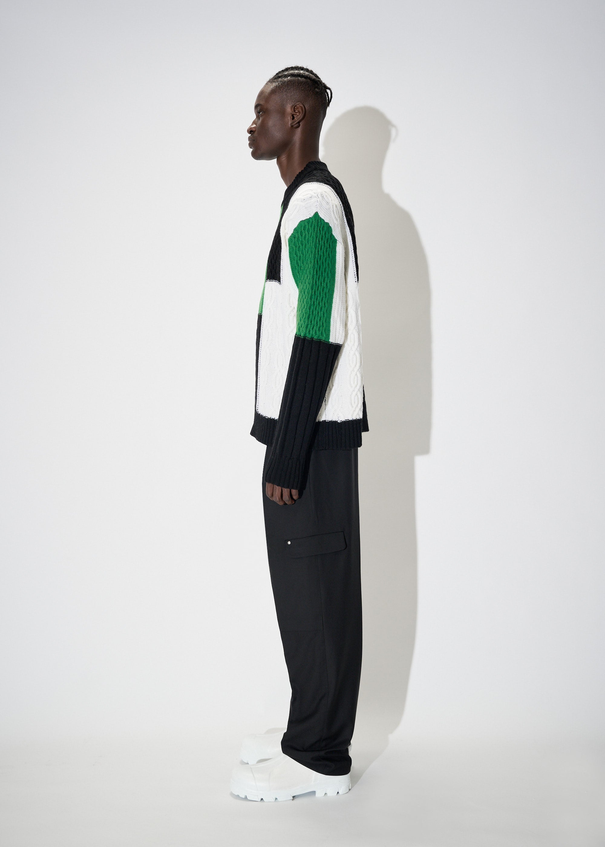 Block Cable Crewneck Knit Past Tense