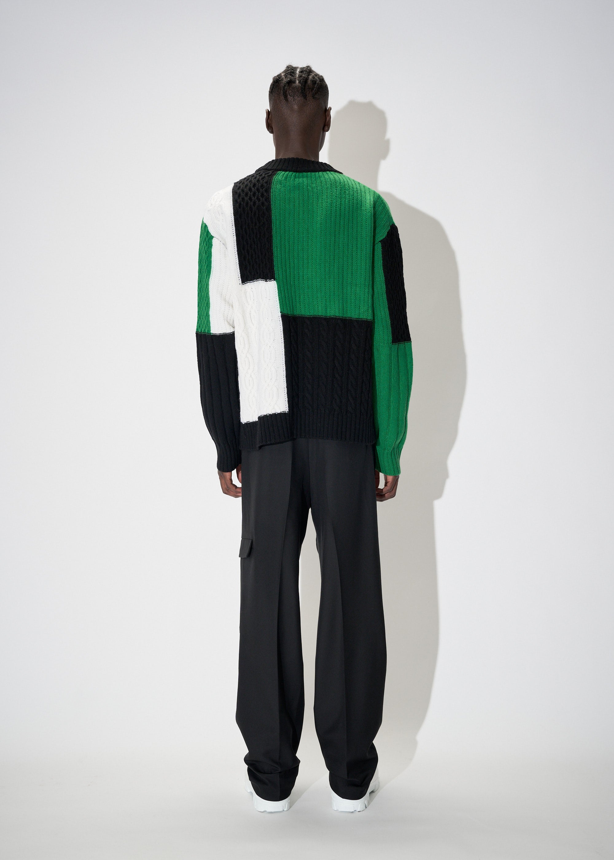 Block Cable Crewneck Knit Past Tense