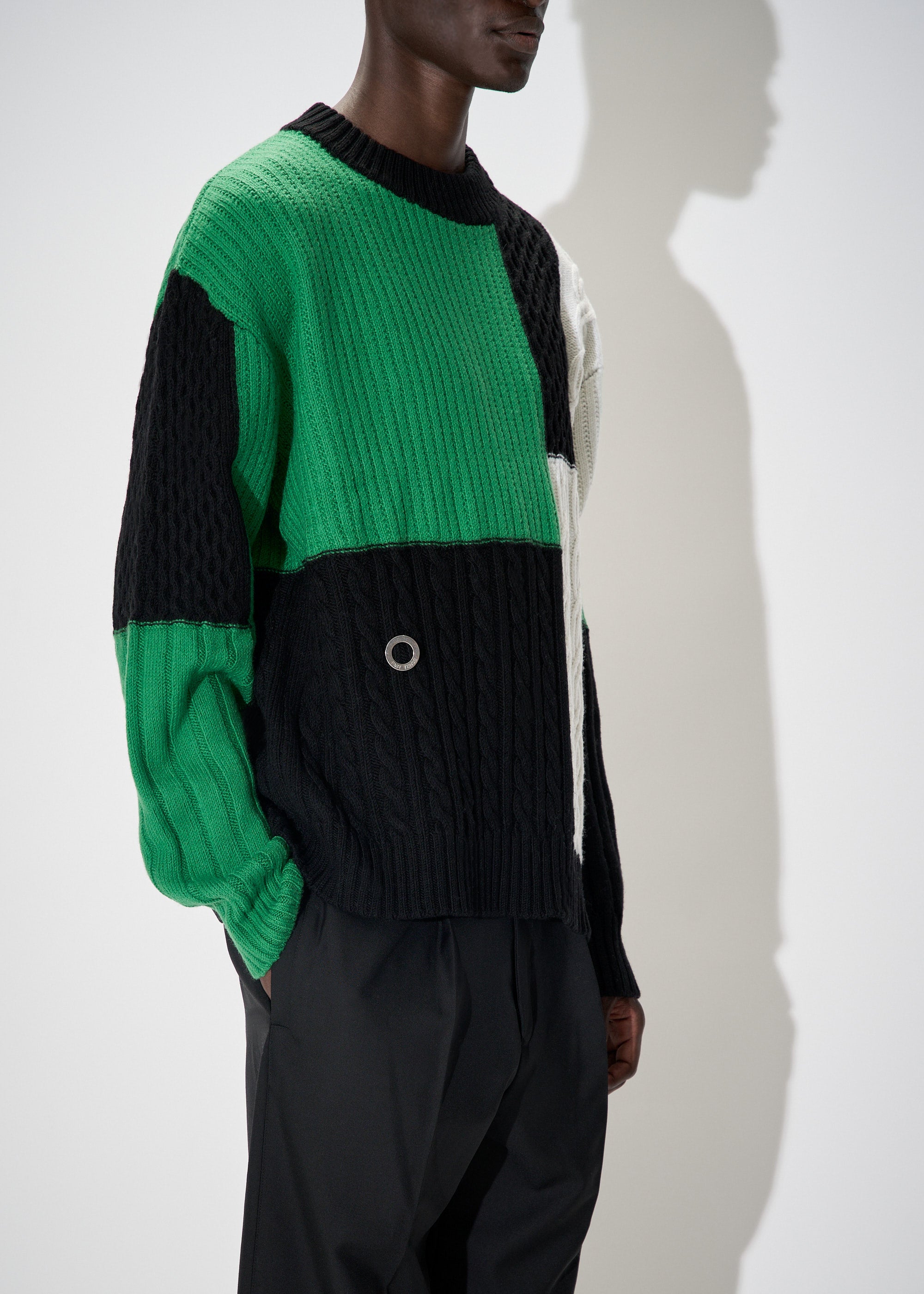 Block Cable Crewneck Knit Past Tense