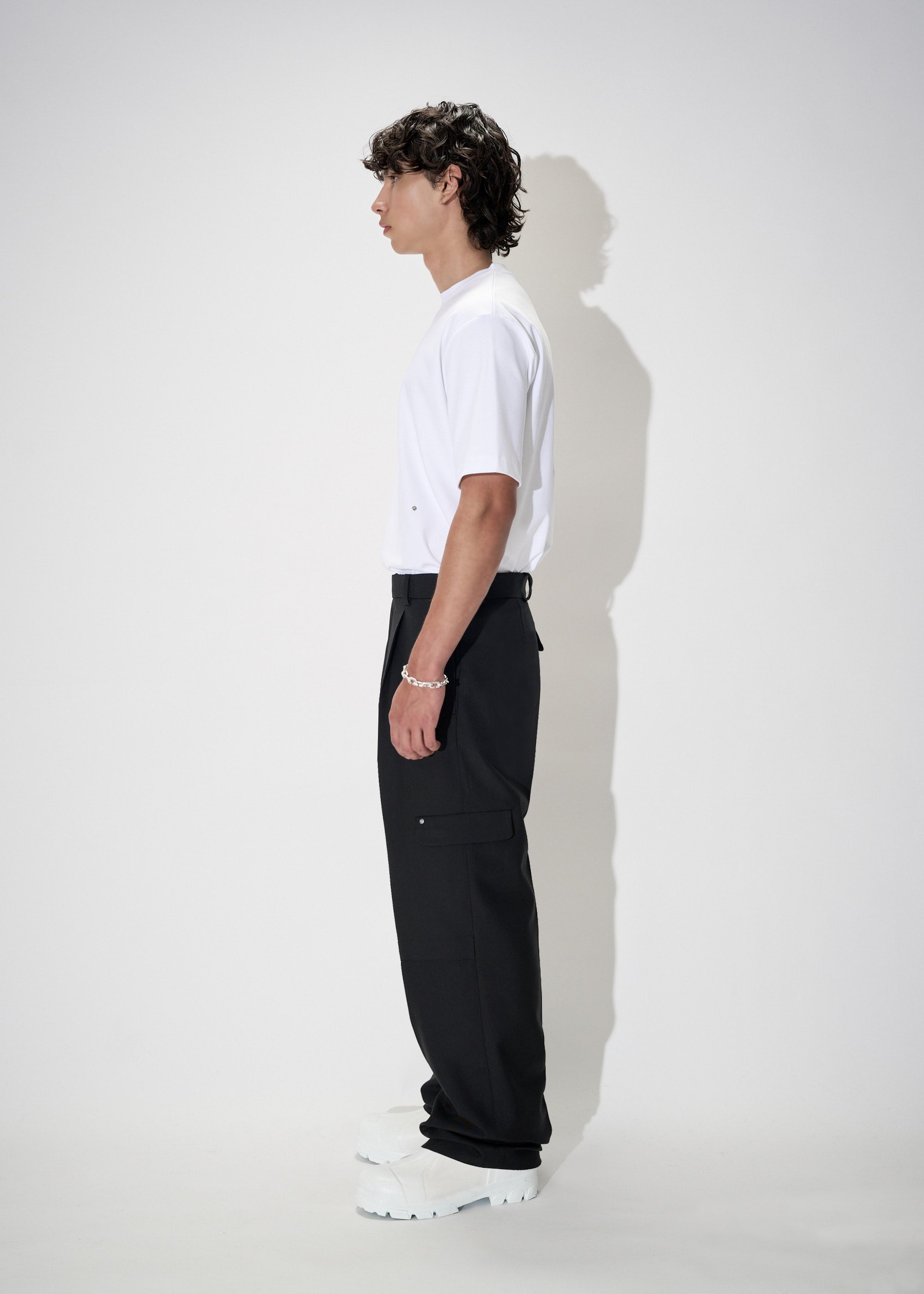 Wide Leg Wool Trousers Past Tense