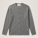 Rib Knit L/S Collarless Shirt - Grey Melange – Past Tense