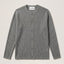 Rib Knit L/S Collarless Shirt - Grey Melange – Past Tense