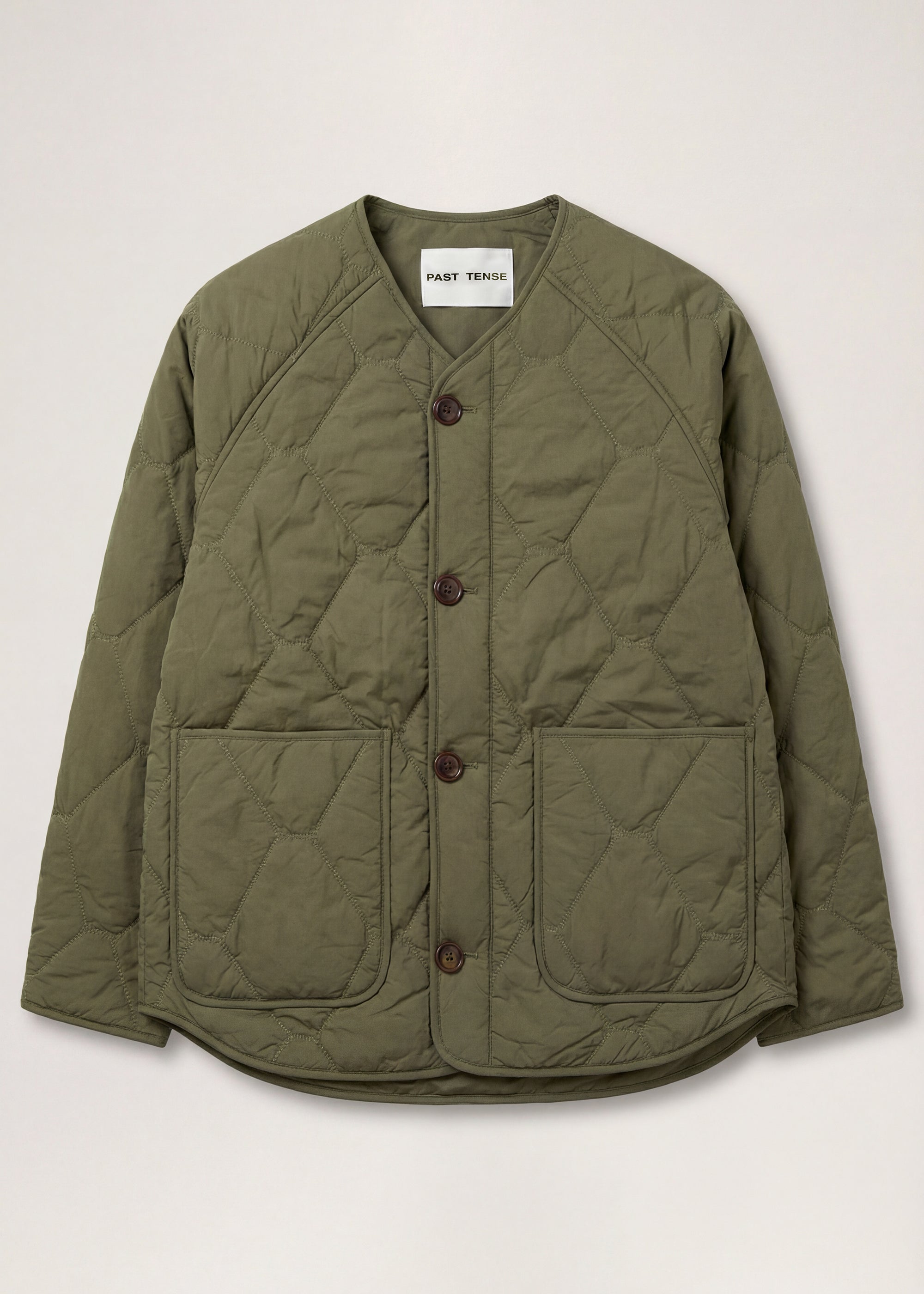 Quilted Liner Bomber - Sage Green – Past Tense