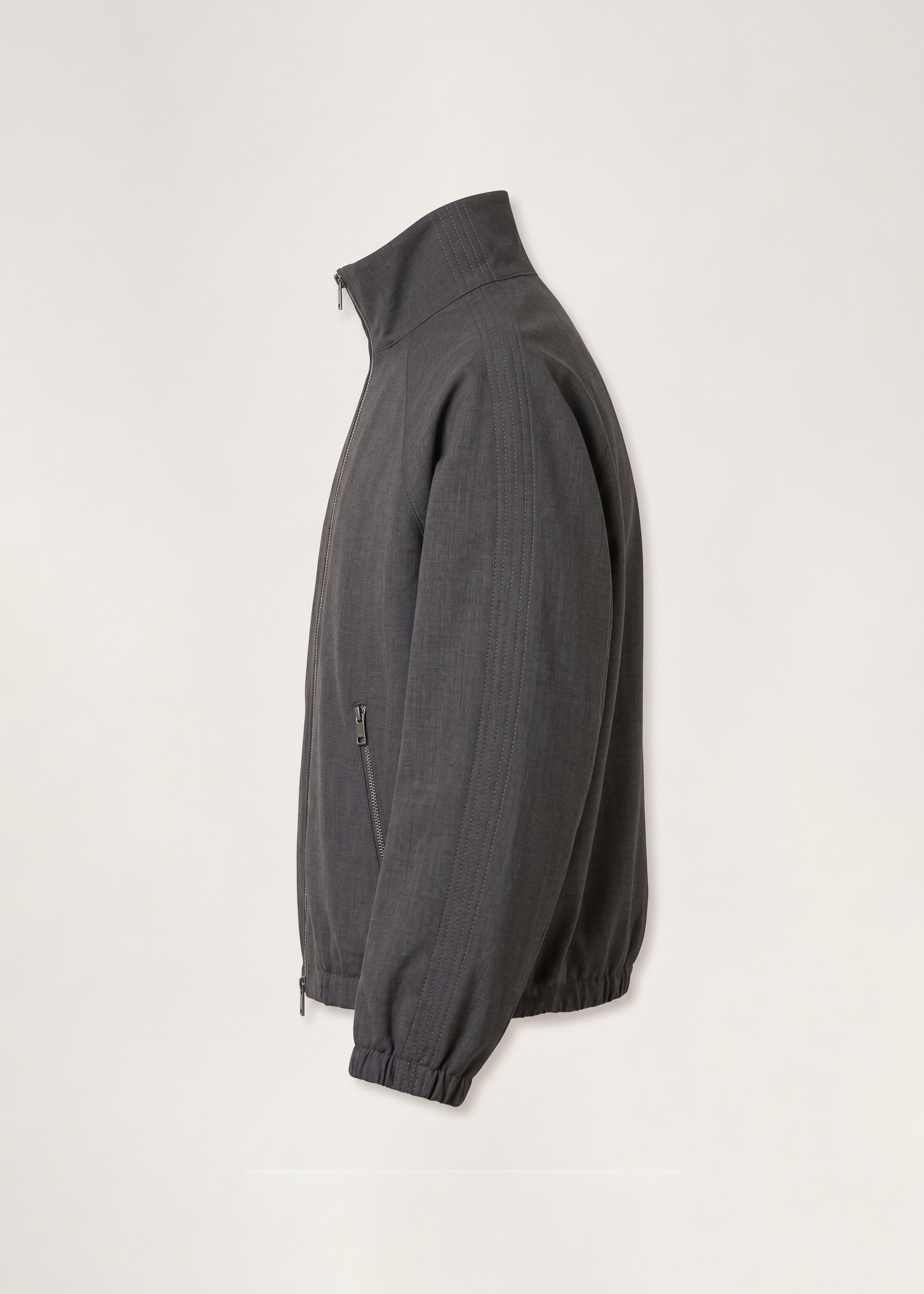 Tailored Track Jacket - Grey Melange – Past Tense, view 3