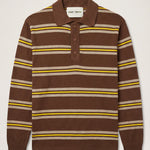 Milano Knitted Rugby Shirt - Taupe / Yellow – Past Tense