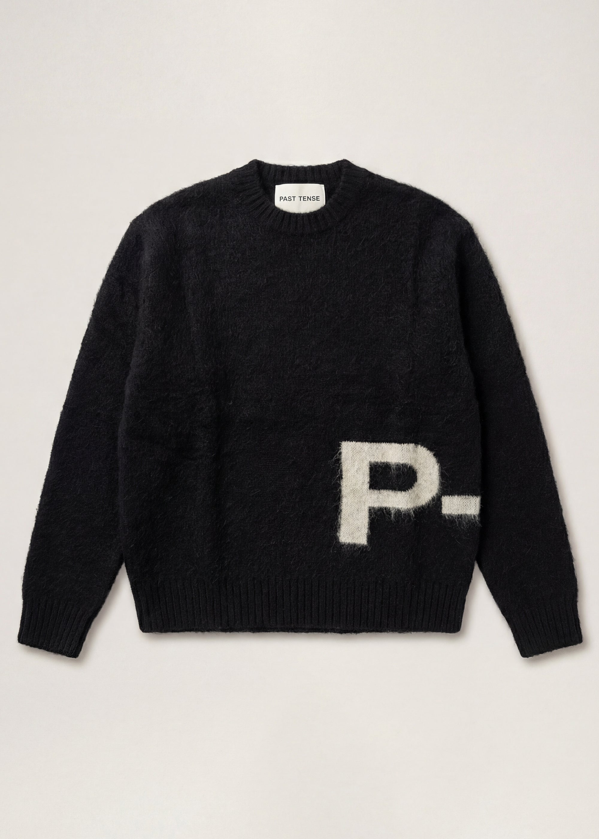 Wool Cashmere Crewneck Knit - Black – Past Tense
