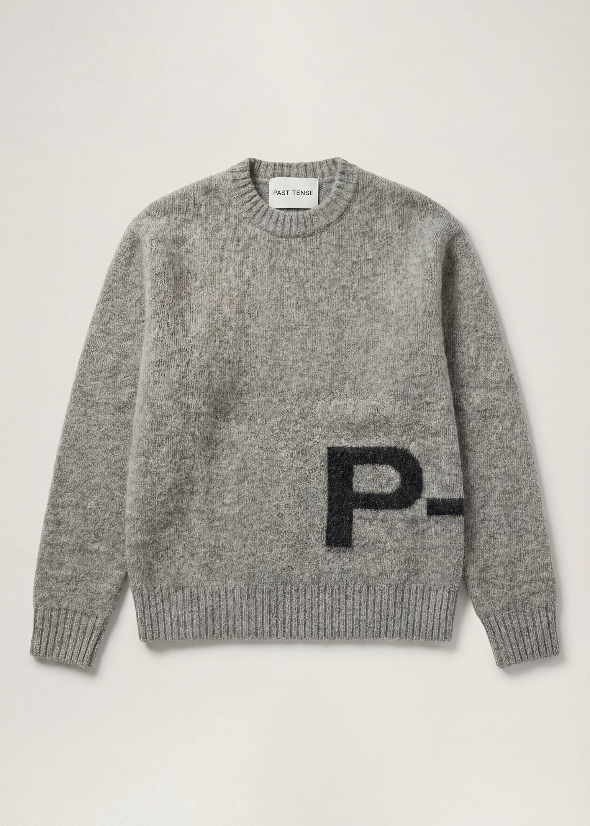 Wool Cashmere Crewneck Knit - Grey Melange – Past Tense