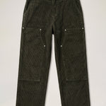 Wide Leg Carpenter Cord Trousers - Moss Green – Past Tense