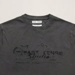 Tonal Stamp Crewneck T-Shirt - Washed Black – Past Tense, view 2