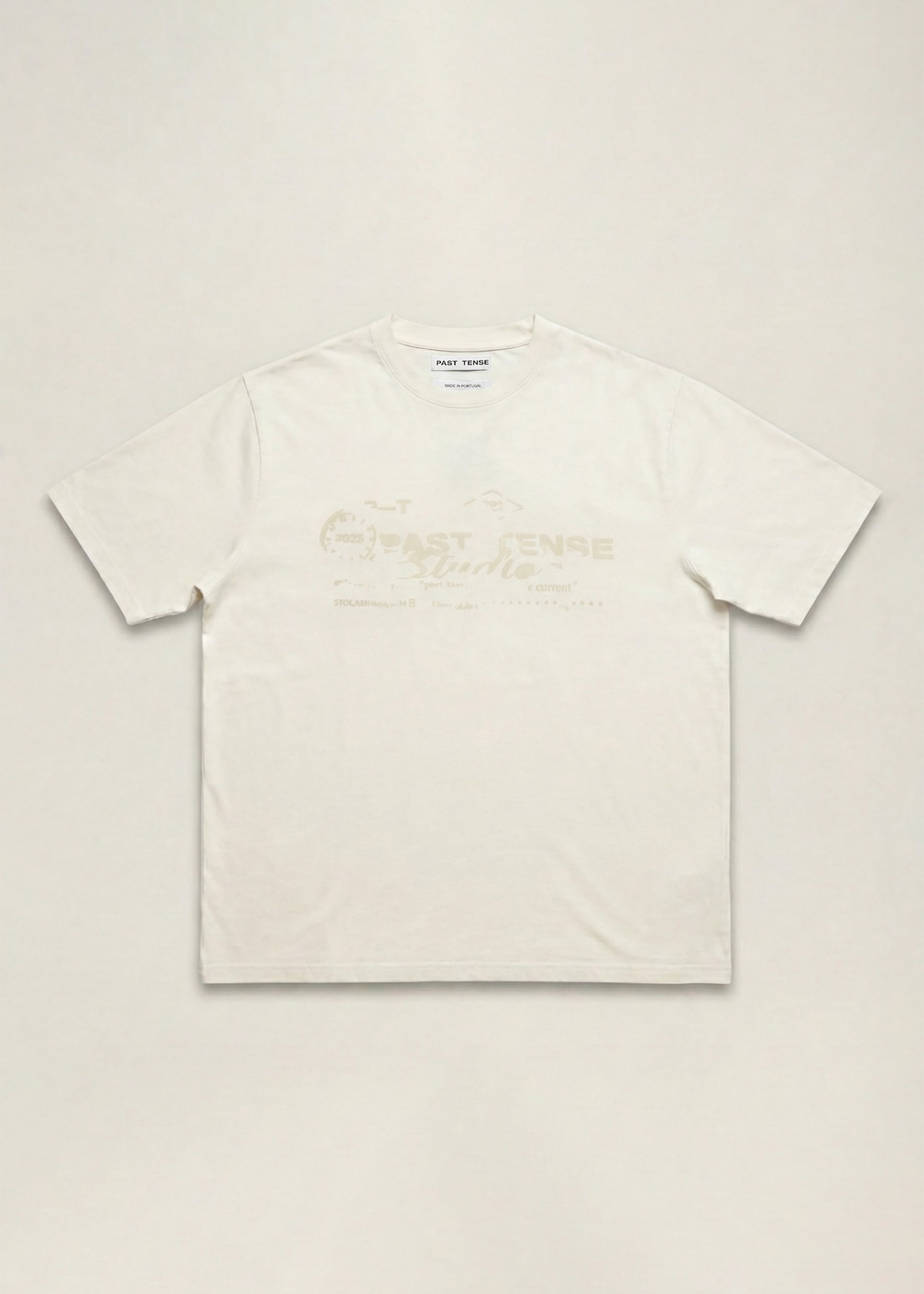 Tonal Stamp Crewneck T-Shirt - Off White – Past Tense