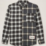 Mixed Patterns Flannel Reg Collar Shirt - Dark Brown – Past Tense