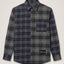 Mixed Patterns Flannel Reg Collar Shirt - Navy – Past Tense
