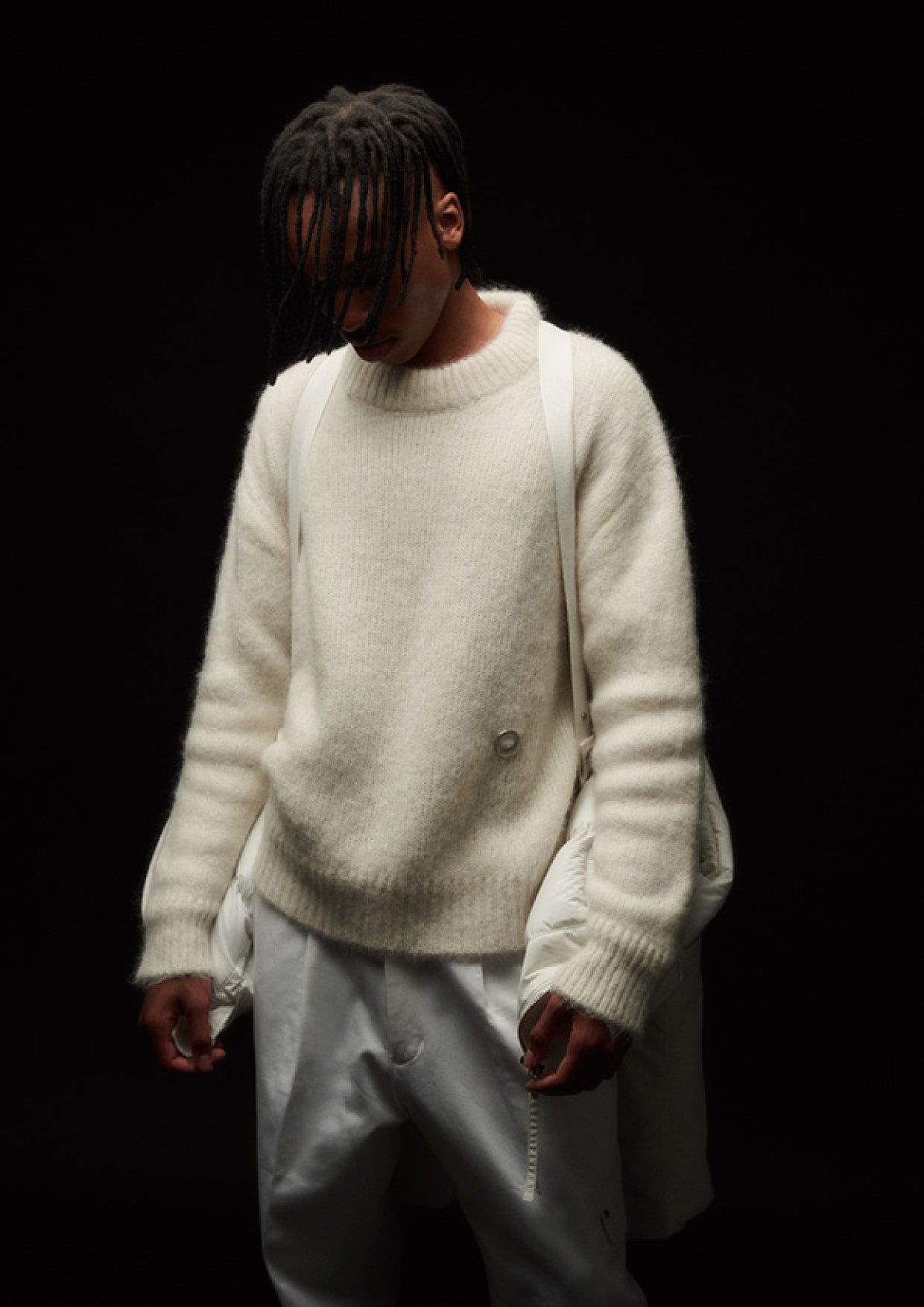 Brushed Alpaca Crewneck Knit Past Tense