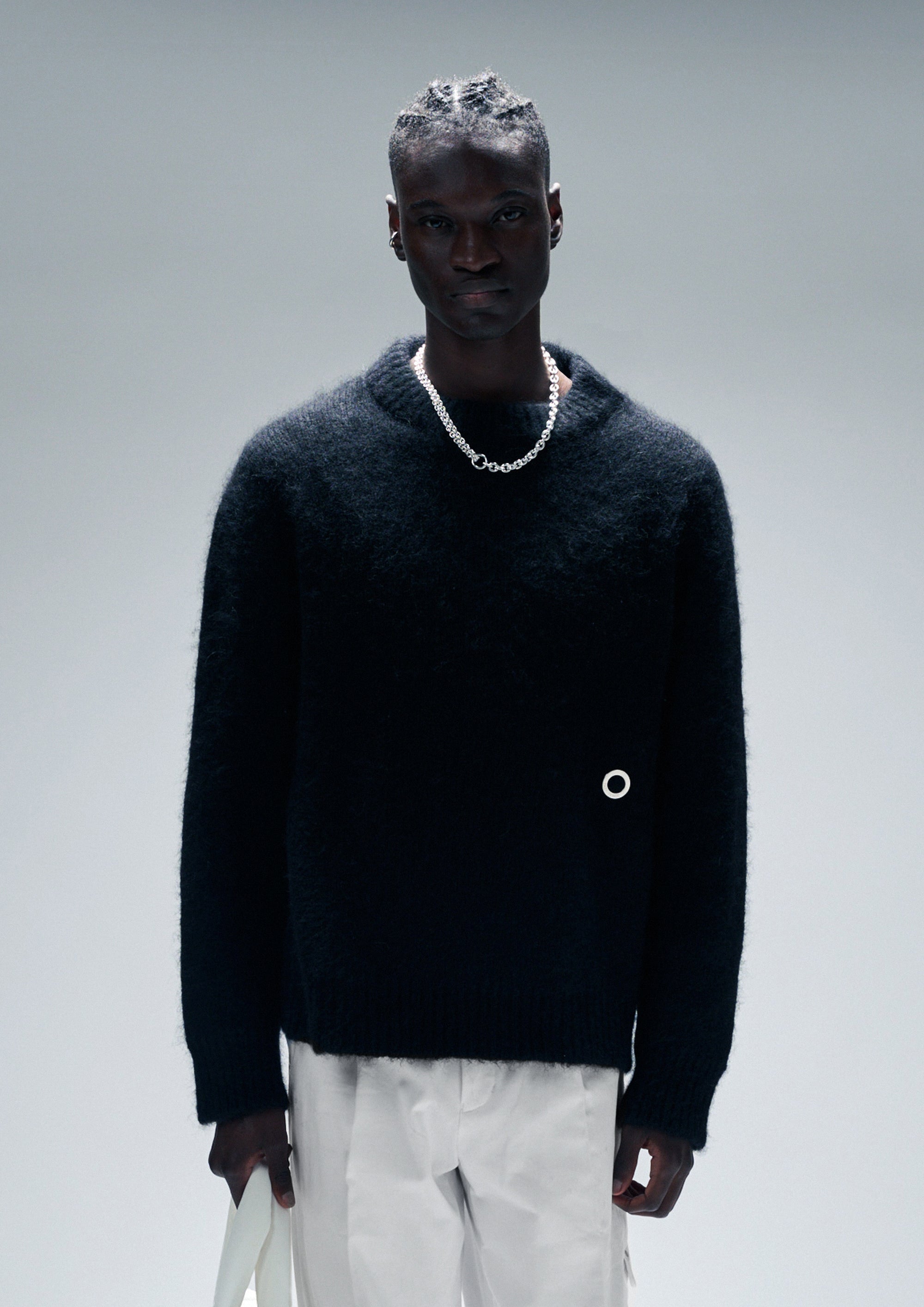 Brushed Alpaca Crewneck Knit Past Tense