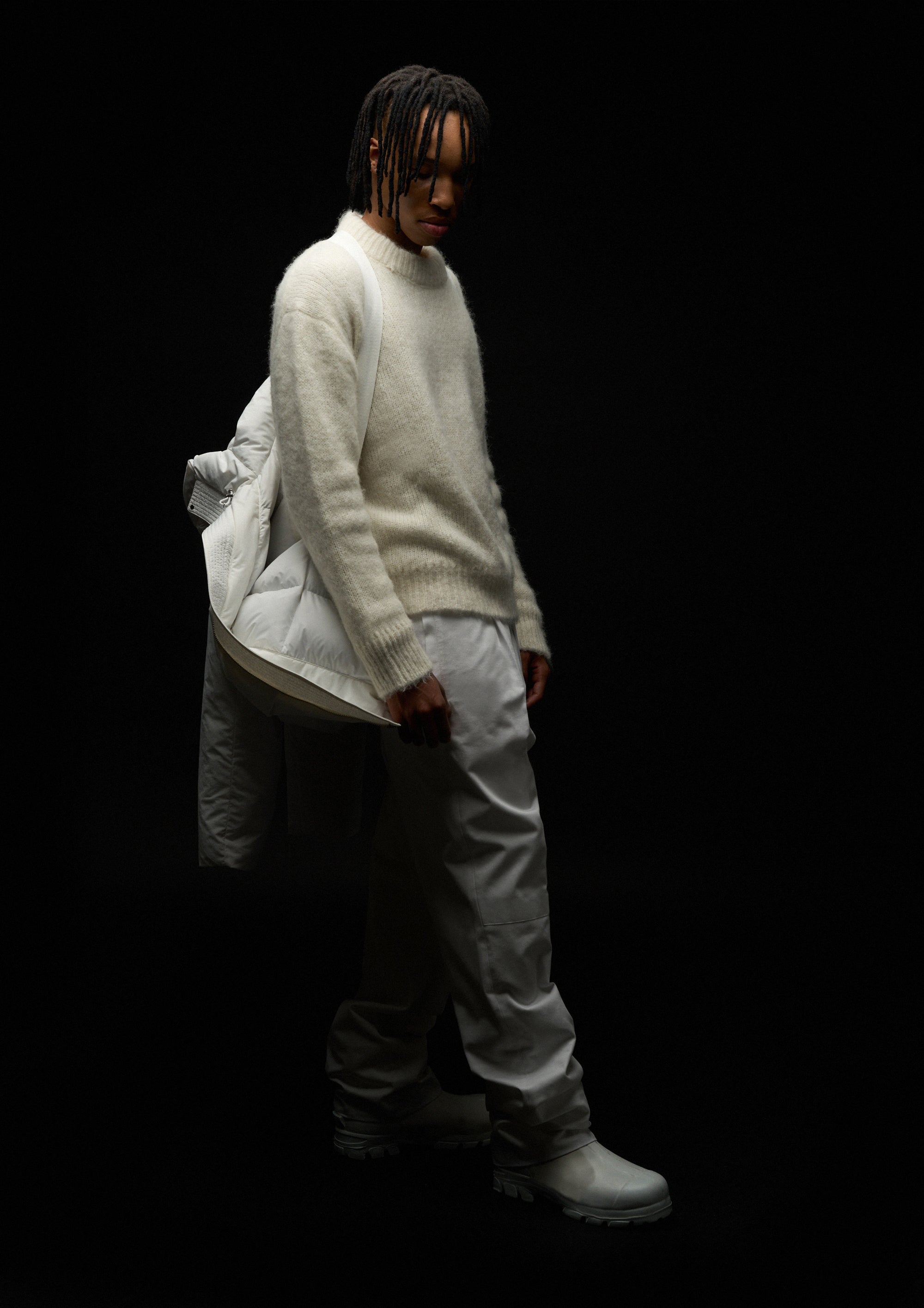 Brushed Alpaca Crewneck Knit Past Tense
