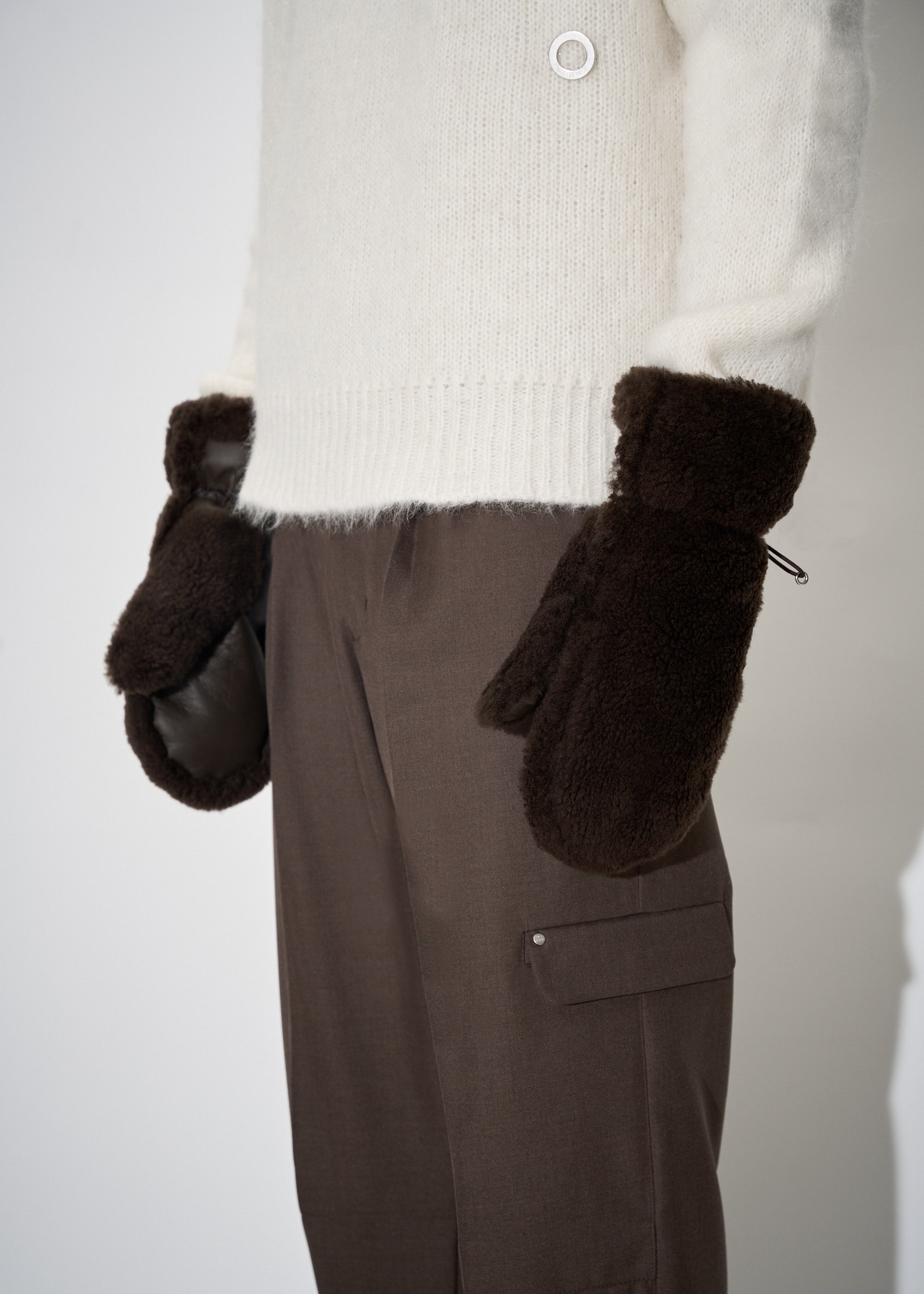 Shearling Mittens Past Tense